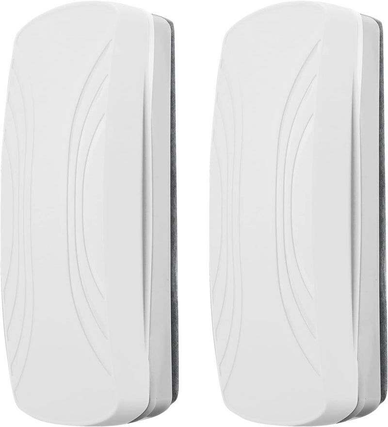 Ddaowanx Whiteboard Eraser, Magnetic Dry Erase Eraser, Glass Board Eraser,School and Office Supplies, Pack of 2 (White) - Image 1